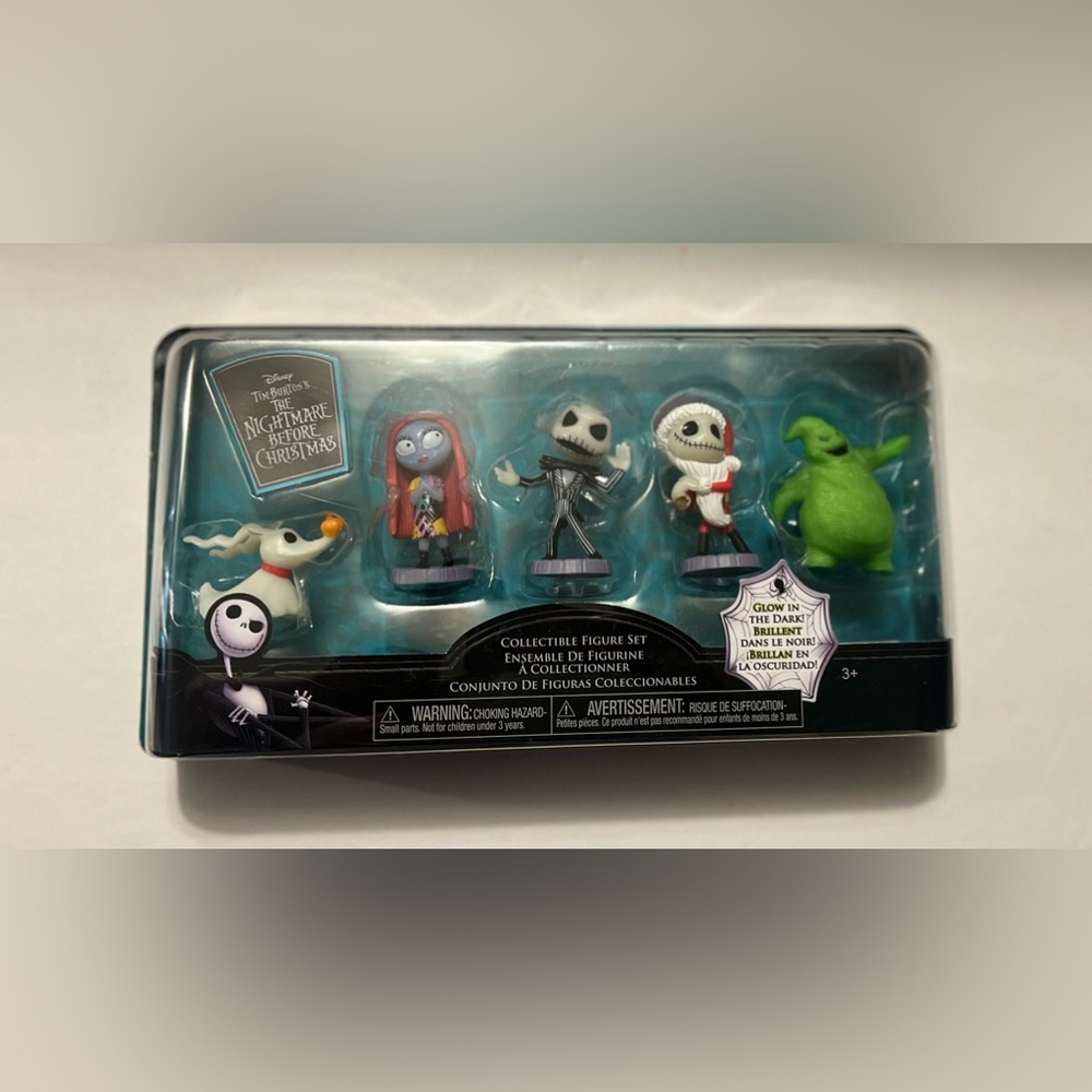 Disney Tim Burton nightmare before Christmas glow in the dark mini figures new